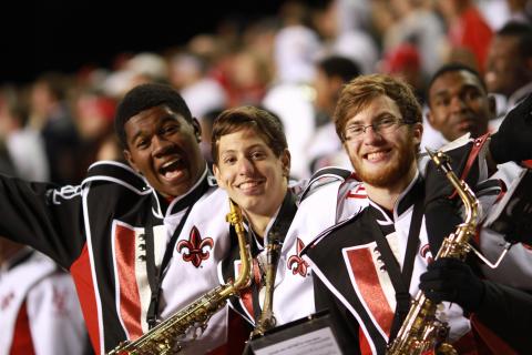 UL Lafayette Pride of Acadiana members at a home football game