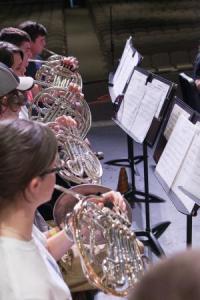Horn Choir at UL Lafayette rehearsing