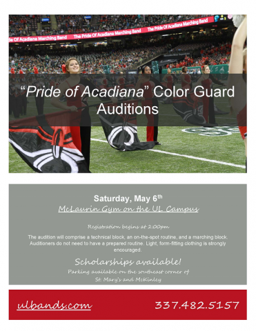 Color Guard Auditions Flyer