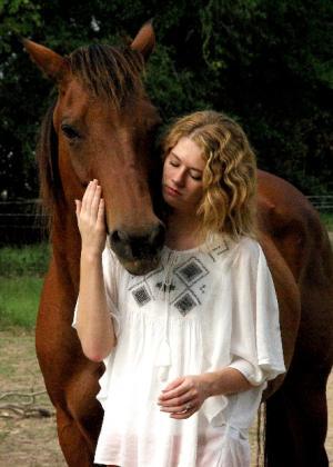 Danielle Wright with her horse