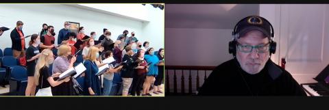 Chamber Singers perform for composer Richard Burchard on Zoom