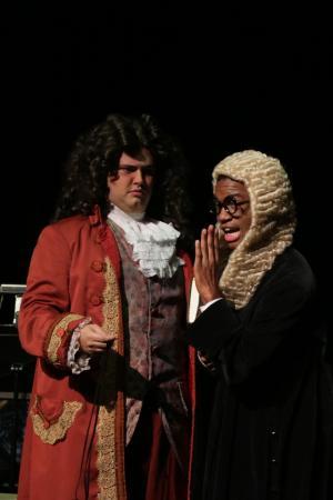 Two male singers from the opera theatre performance